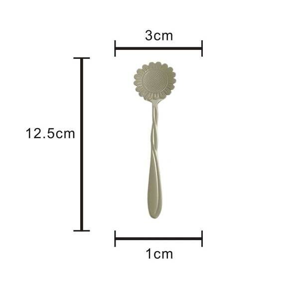 Conjunto De Colheres Em Aço Inox Prateada Para Chá - Flores - 10