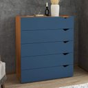 Ver imagem 4 de Cômoda Organizadora 90cm com 5 Gavetas 240822 Linha Porto Politorno