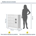 Ver imagem 5 de Cômoda 1 Porta 4 Gavetas Life Tigus Baby