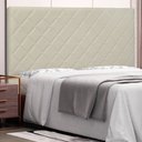 Ver imagem 2 de Cabeceira Estofada Cama Box Casal Queen Size Esmeralda 160cm Corano Bege - Desk Design