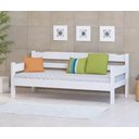 Ver imagem 4 de Sofá Cama 03 Lugares Madeira Maciça Reforçada Branco com Colchão D28 Nemargi