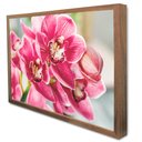 Ver imagem 4 de Quadro Decorativo Caixa Floral Orquídea Rosa Tacolado Moldura Caixa 3cm Madeira com Vidro 30 X 40cm