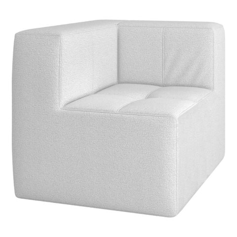 Sofá de Canto Modulado 1 Lugar 77cm Espuma D33 Multimóveis Cr45349 Branco