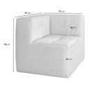 Ver imagem 3 de Sofá de Canto Modulado 1 Lugar 77cm Espuma D33 Multimóveis Cr45349 Branco