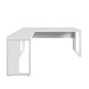 Ver imagem 4 de Mesa L Escritório Industrial 1,50m X 0,70m Pés Metal F5 Cor:branco