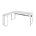Ver imagem 3 de Mesa L Escritório Industrial 1,50m X 0,70m Pés Metal F5 Cor:branco