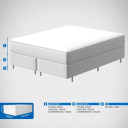 Conjunto Box Queen Mola Ensacada Probel Santiago (158x198x50cm) - 10