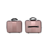 Kit Mala de Viagem Rígida de Fibra Rodinhas 360º 5 Peças:rosê - 5