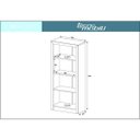 Ver imagem 4 de Estante de Livros 60CMX138CM 3 Prateleiras Me 4137 Marrom