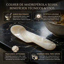 Ver mais imagens de Colher de Madrepérola Besha 17cm x 4cm - Utensílio de Luxo Gourmet