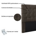 Ver imagem 3 de Cabeceira Cama Box Queen 160 Cm Verona Veludo Marrom S04 - D'Rossi