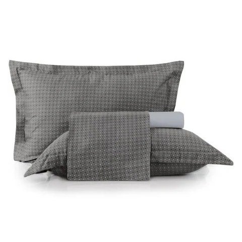Jogo de cama 4 pçs All Design Queen Poá - Cinza