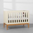 Ver imagem 2 de Kit Quarto Infantil com Pés Square Mel - Cômoda Elfe 4 Gavetas + Guarda-Roupa Elfe + Berço Mini Cama