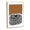 Ver imagem 1 de Quadro Decorativo Minimalista Linhas Pretas com Moldura Filete