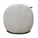 Ver imagem 7 de Poltrona Orgânica Kaira com Mesa Lateral Direita Base Fixa Preto Bouclé Creep Off White - Nexta Casa