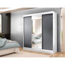 Ver imagem 6 de Guarda-roupa San Marino 3 Portas Correr Branco/branco/niquel Maxel