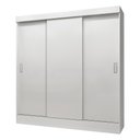 Ver imagem 1 de Guarda-roupa San Marino 3 Portas Correr Branco/branco/niquel Maxel