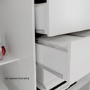 Ver imagem 4 de Guarda-roupa San Marino 3 Portas Correr Branco/branco/niquel Maxel