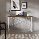 Ver imagem 2 de Mesa Escrivaninha para Estudo Office 0,90 Cm Miami Imbuia/ Branco