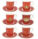 Ver imagem 1 de Jogo 6 Xícaras Com Pires Porcelana Fina Decorado Natal Prime