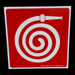 Placa Sinalização Fotoluminescente Mangueira Incendio 15x15 - 2