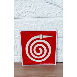 Placa Sinalização Fotoluminescente Mangueira Incendio 15x15 - 3