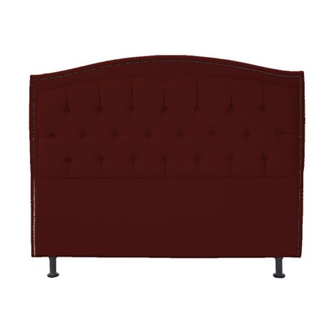 Cabeceira Casal 140 Cm para Cama Box Diana Suede Bordo - Fina Mobília