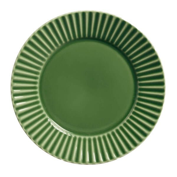 CONJUNTO PRATOS RASOS PLISSE VERDE SALVIA 6PCS PORTO BRASIL - 1
