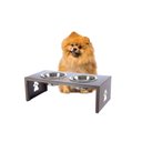 Ver imagem 2 de Comedouro Elevado Duplo Cão Porte P Marrom