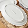 Kit 4 Travessa Porcelana Peixe Salmão Sushi - 9