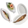 Kit 4 Travessa Porcelana Peixe Salmão Sushi - 1