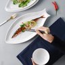 Kit 4 Travessa Porcelana Peixe Salmão Sushi - 5
