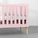 Ver imagem 4 de Berço Mini Cama Noah com Pés Retrô Natural - Rosa Abra Casa