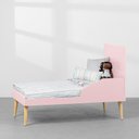 Ver imagem 3 de Berço Mini Cama Noah com Pés Retrô Natural - Rosa Abra Casa