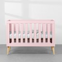 Ver imagem 2 de Berço Mini Cama Noah com Pés Retrô Natural - Rosa Abra Casa
