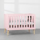Ver imagem 1 de Berço Mini Cama Noah com Pés Retrô Natural - Rosa Abra Casa