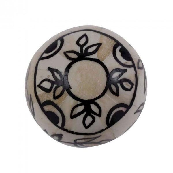 Bola Decorativa em Osso Pintada 10cm Vênus Victrix - 2