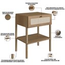 Ver imagem 4 de Cabeceira Solteiro 90cm e 1 Mesa Lateral 1 Gaveta Madeira Moss A03 Hanover Roble