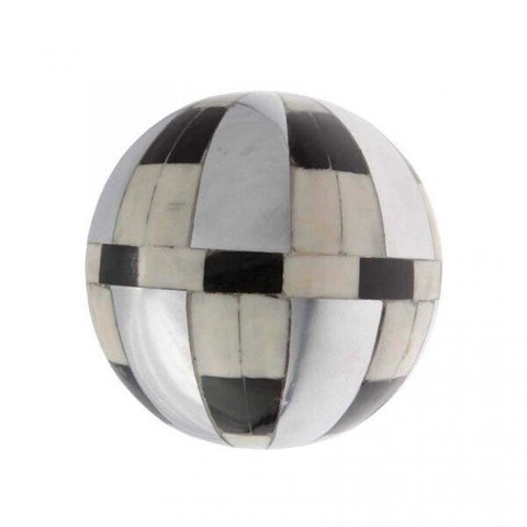 Bola Decorativa em Metal, Chifre e Resina 14cm Vênus Victrix