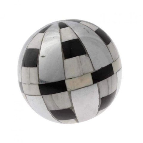 Bola Decorativa em Metal, Chifre e Resina 10cm Vênus Victrix