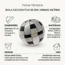 Ver imagem 4 de Bola Decorativa em Metal, Chifre e Resina 10cm Vênus Victrix