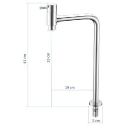 Torneira Banheiro/Lavabo Design Longa 33 cm Mesa Doan AA07 - 3