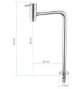 Ver imagem 4 de Torneira Banheiro Lavatório Metal Bica Alta 33 Cm Mesa Aa07 Doan