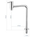Ver imagem 4 de Torneira Banheiro Lavatório Metal 22 Cm Cuba Mesa Aa08 Doan