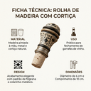 Ver mais imagens de Tampa/Fechador para Garrafa de Madeira e Cortiça 10CMX4CM Vênus Victrix