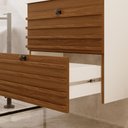 Ver imagem 4 de Gabinete para Banheiro Link 60 Cm Freijó/ Branco com Bancada Sintética Branca
