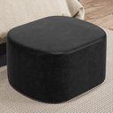 Ver imagem 3 de Puff Decorativo Orgânico para Living Quarto 70cm Doha W01 Couríssimo Preto - Lyam Decor