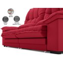 Ver imagem 5 de Sofá Bergamo 2,90m Assento Retrátil e Reclinável Velosuede Vermelho - Netsofás
