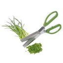Ver imagem 1 de Tesoura Múltipla Com 5 Lâminas Para Picar Tempero e Ervas-Verde
