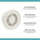 Ver imagem 2 de Exaustor para Banheiro Sicflux 100mm Mega 10 - Bivolt 110v/220v
